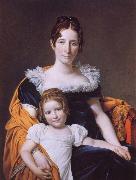 Jacques-Louis David Portrait of the Vicomtesse Vilain XIV and her Daughter USA oil painting artist